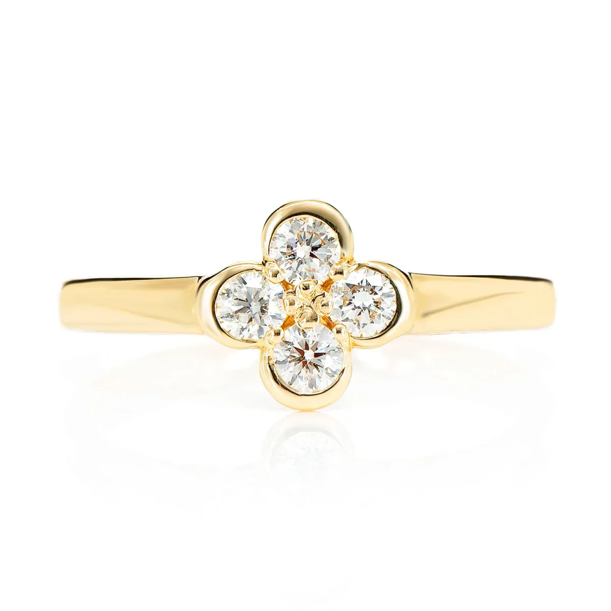 For Him Clover Bezel Diamond Ring