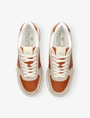 VALENTINO GARAVANI Sparry Leather Trainers - EUR 46 / 12 UK MEN in TAN COMB, additional product view 2