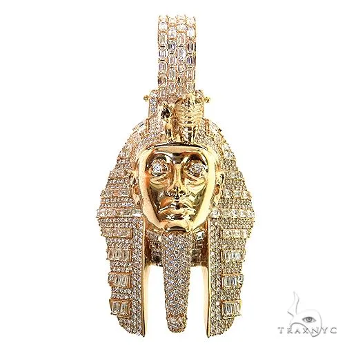 RINA - For Him CUSTOM CVD Emerald Diamond Pharaoh Pendant 68794 in Rose Gold – Pendant