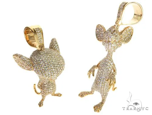 RINA - For Him CUSTOM Custom Pinky and The Brain Pendants 63710 in Rose Gold – Pendant