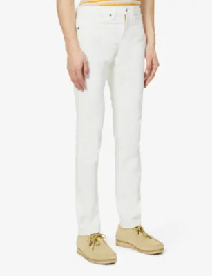 FRAME L'homme slim-fit tapered stretch-denim jeans detail 3