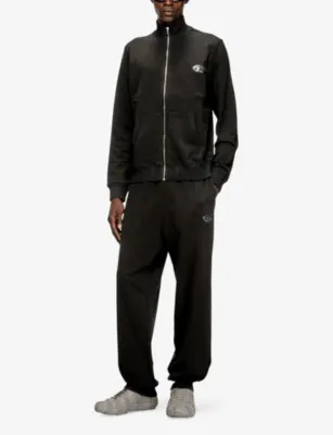 DIESEL S-Ginn-Zip-Iod Zip-Up Cotton-Jersey Sweatshirt detail 2