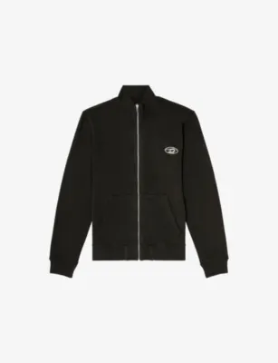 DIESEL S-Ginn-Zip-Iod Zip-Up Cotton-Jersey Sweatshirt
