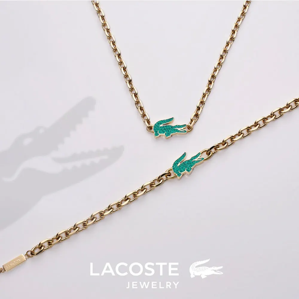 Lacoste Lacoste Mens Arthor Gold IP Link Necklace detail 3