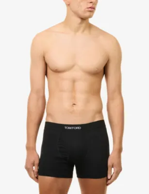 TOM FORD Logo-Waistband Cotton-Blend Boxer Briefs detail 2