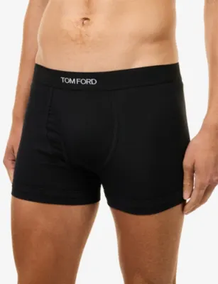 TOM FORD Logo-Waistband Cotton-Blend Boxer Briefs detail 3