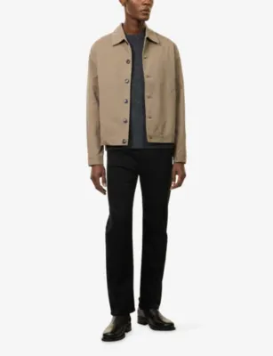 VINGT QUATRE Mid-Rise Straight-Leg Woven Jeans in WASHED BLACK, additional product view 2