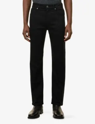 VINGT QUATRE Mid-Rise Straight-Leg Woven Jeans in WASHED BLACK, additional product view 3