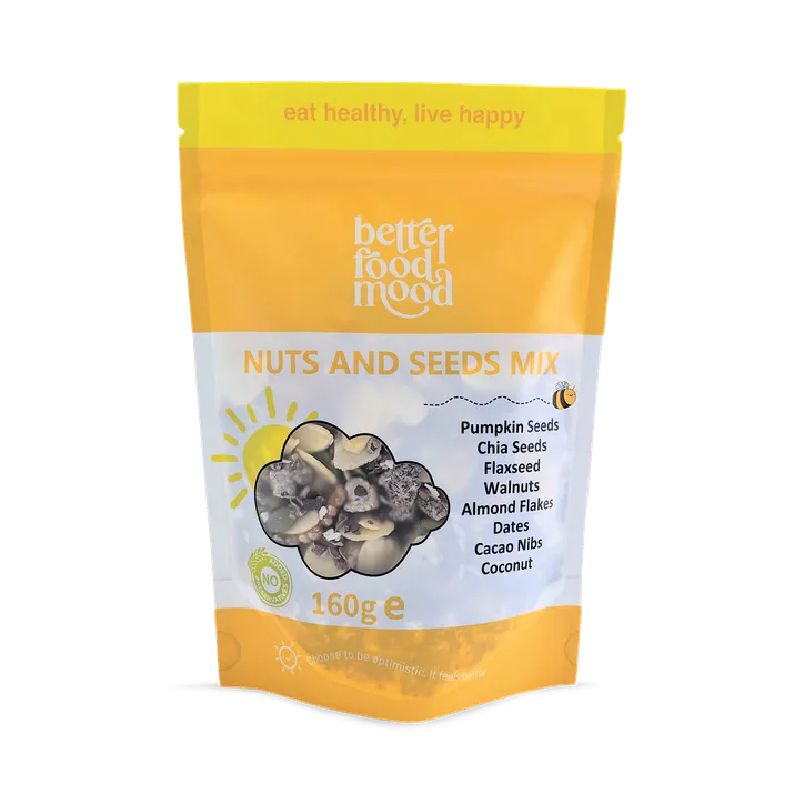 Better Food Mood Seeds and Nuts Mix - Breakfast Sprinkles Seeds Mix Walnuts 160g
