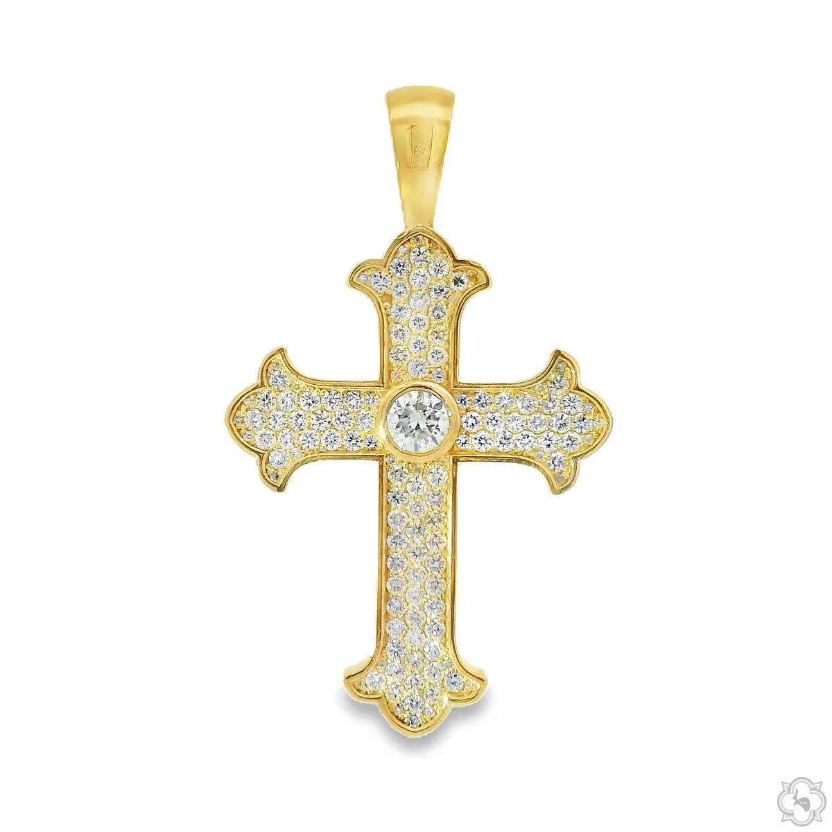 RINA - For Him CUSTOM Diamond Crown Cross Pendant 70723 in Rose Gold – Pendant