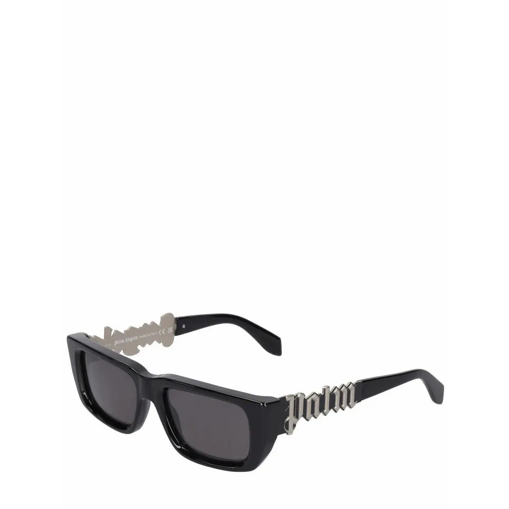 Palm Angels Men's Milford Rectangle Sunglasses in Black Dark Grey, additional product view 2
