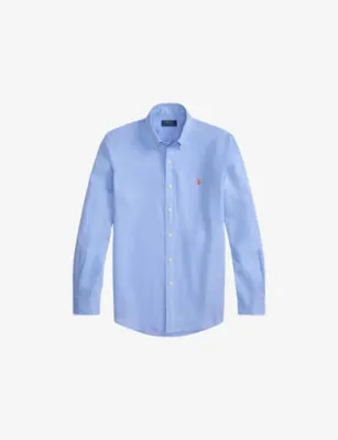 POLO RALPH LAUREN Logo-Embroidered Custom-Fit Linen Shirt