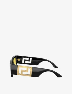 VERSACE VE4506U Rectangle-Frame Acetate Sunglasses detail 2