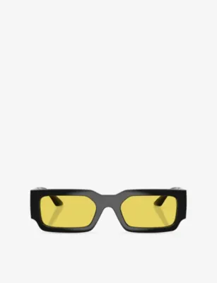 VERSACE VE4506U Rectangle-Frame Acetate Sunglasses
