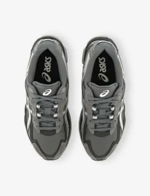 ASICS GEL-NYC 2055 Mesh and Faux-Leather Low-Top Trainers - 11 in CARBON CEMENT GREY, additional product view 2