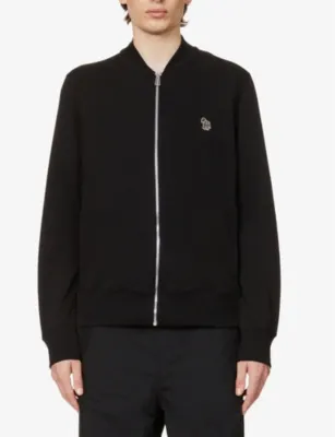 PS BY PAUL SMITH Zebra-Embroidered Long-Sleeve Cotton Bomber Jacket detail 3