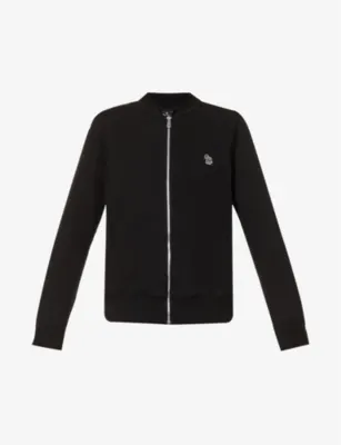 PS BY PAUL SMITH Zebra-Embroidered Long-Sleeve Cotton Bomber Jacket