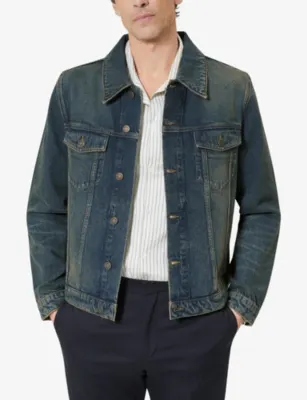 THE KOOPLES Chest-Pocket Faded Denim Jacket detail 3
