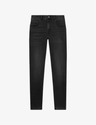 REISS Maddison tapered slim-fit denim jeans in WASHED BLACK – Mens | Jeans | Slim