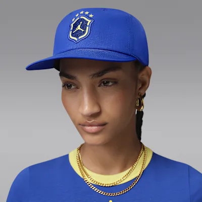Jordan Pro Unstructured Flat-Bill Hat - Old Royal/Lucky Green/Yellow Pulse