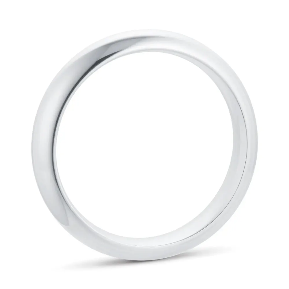 For Him Platinum 5mm Plain Paris Court Wedding Ring detail 3