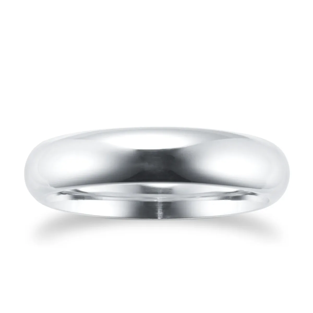 For Him Platinum 5mm Plain Paris Court Wedding Ring