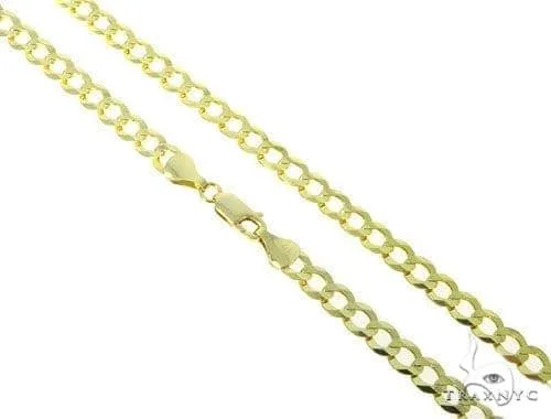 JALGAS - JOE RODEO CHAINS 10K Yellow Gold Solid Curb Chain 6.8mm 47205 in 24 Inches – Chain