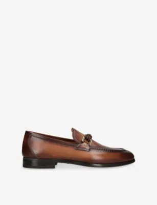 MAGNANNI Braided-Bit Leather Loafers - EUR 45 / 11 UK MEN in TAN – Mens | Loafers