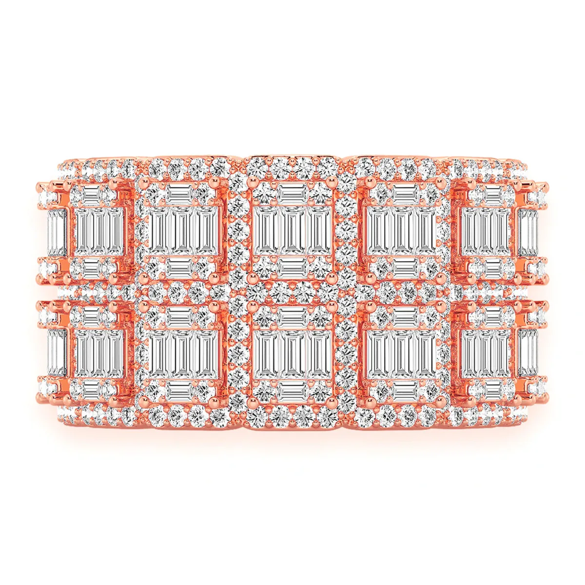 For Him Baguette Border Diamond Ring in Rose Gold / Natural Diamond – Ring