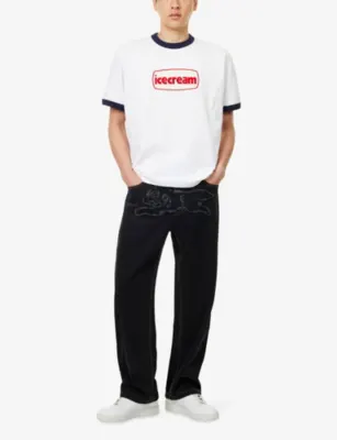 ICECREAM Running Dog Double Scoop Straight-Leg Denim Jeans detail 2
