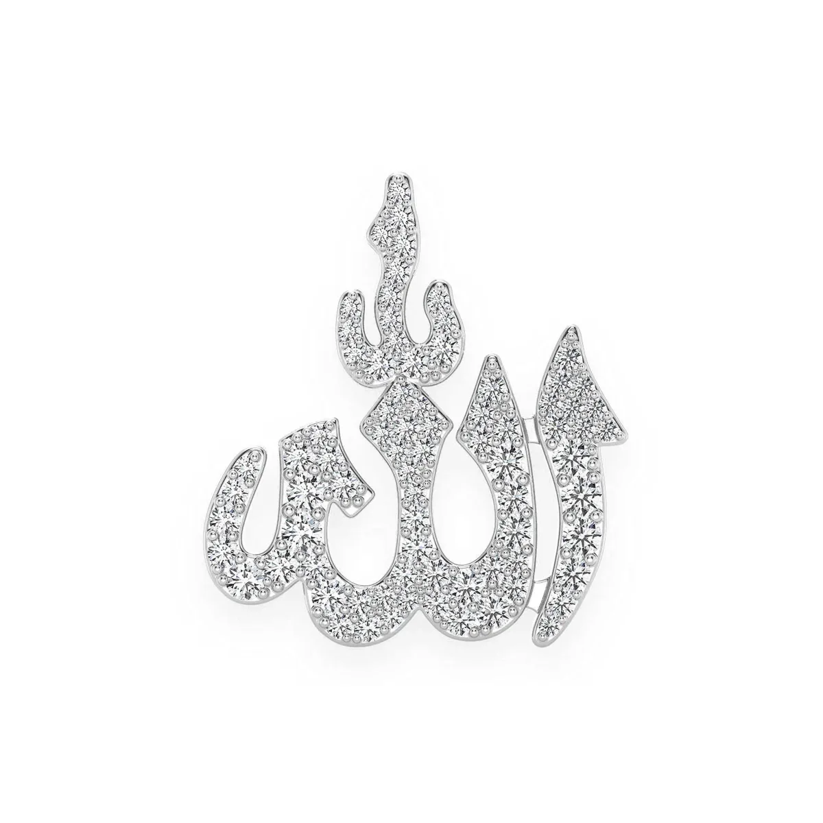 For Him Arabic Allah Diamond Pendant