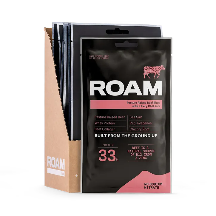 ROAM Jalapéno Chilli Beef Bites - 6 x 70g Bag, additional product view 2