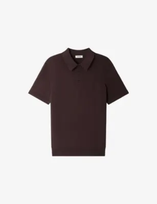 SANDRO Classic-Fit Cotton and Silk-Blend Polo - ROYAL BLUE