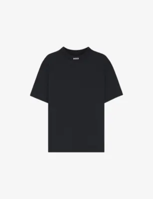 BOSS Branded-Print Short-Sleeved Stretch-Cotton T-Shirt
