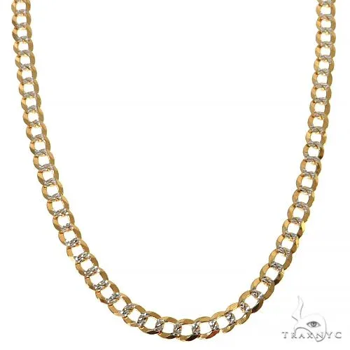 JALGAS - ROYAL CHAIN GROUP 14K Yellow Gold Diamond-Cut Solid Curb Chain 3.5mm 69912 in 16 Inches – Chain