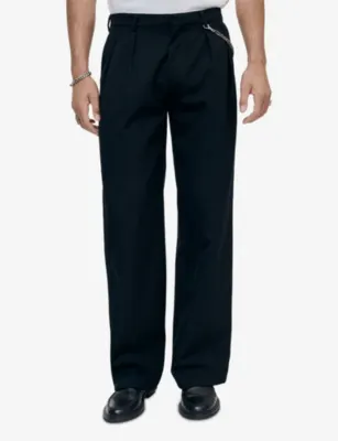 THE KOOPLES Regular-Fit Straight-Leg Wool-Blend Trousers detail 3