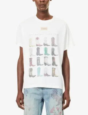 FOUND Malibu Farm Fair Cotton T-Shirt in OFF-WHITE, additional product view 3