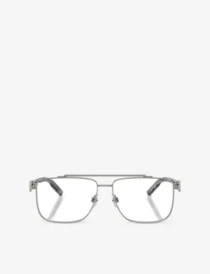 DOLCE & GABBANA DG1368 Square-Frame Metal Eyeglasses