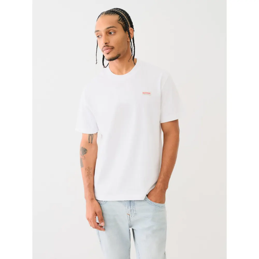 True Religion Men's Regular Fit Logo T-Shirt in White – Clothing