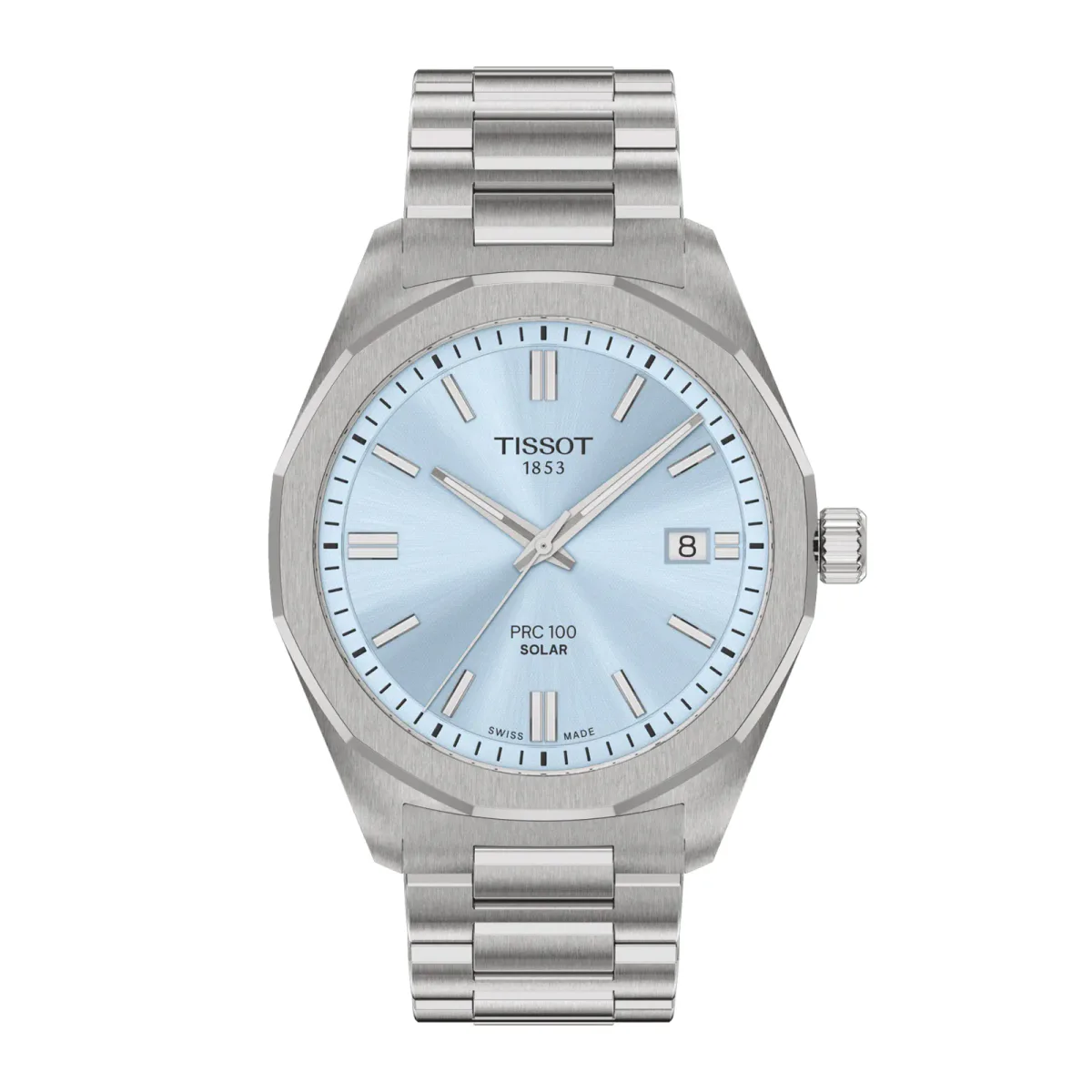 Tissot PRC 100 Solar 39mm Mens Watch Ice Blue