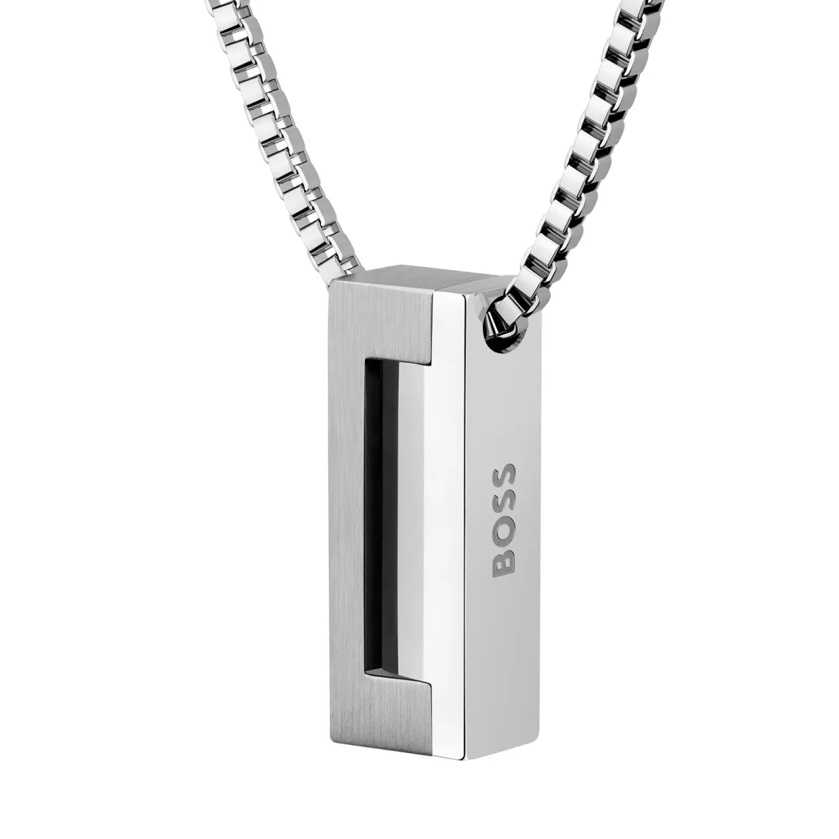 Boss Gents BOSS Candor Stainless Steel Bar Pendant Necklace