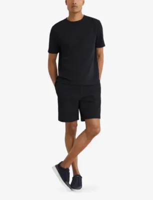 REISS Renly Textured Drawstring-Waist Stretch-Woven Shorts detail 2