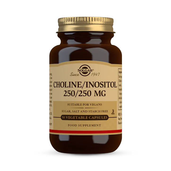 Solgar Choline 250mg / Inositol 250mg Vegetable 50 Capsules
