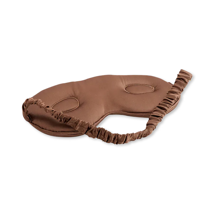 Smug Cloud Padded Satin Sleep Mask Mocha detail 2