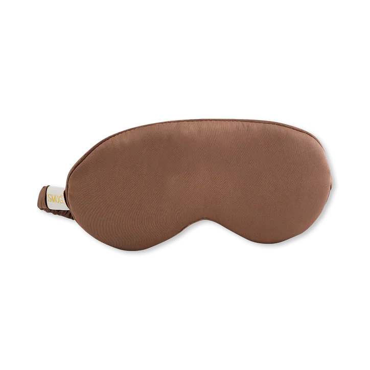 Smug Cloud Padded Satin Sleep Mask Mocha