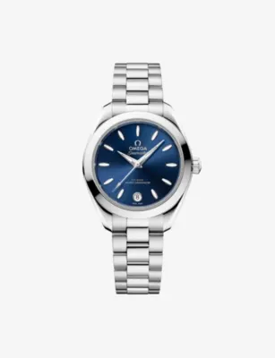 OMEGA Seamaster Aqua Terra 150M Stainless-Steel Watch 30mm in Blue – Jewellery & Watches | Mens luxury watches