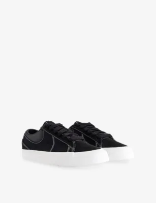 For Him Blazy Leather Trainers - EUR 44 / 10 UK MEN in BLACK BLACK SAIL WHI, additional product view 3