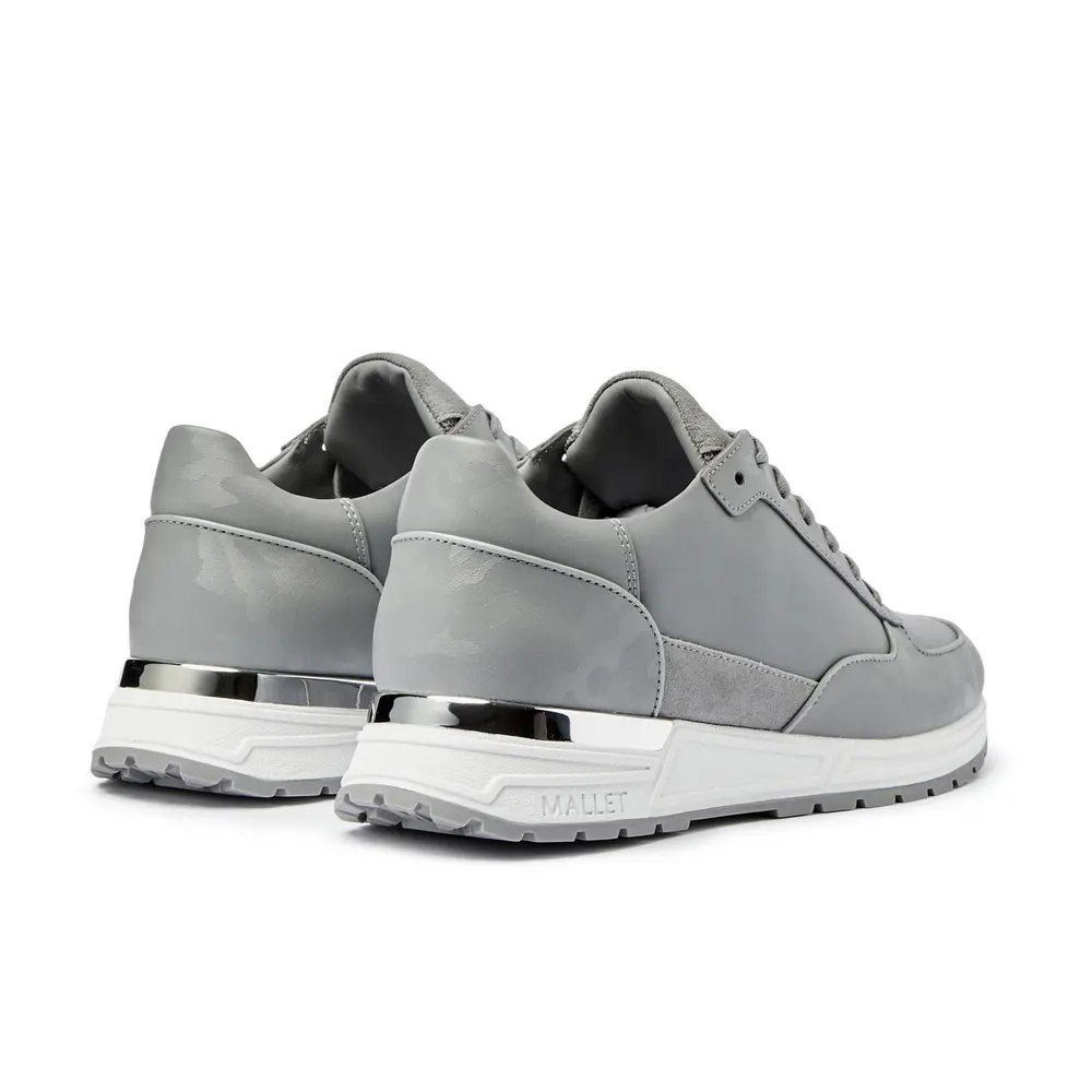 Mallet Popham Camo Trainers in Camo Grey, additional product view 2