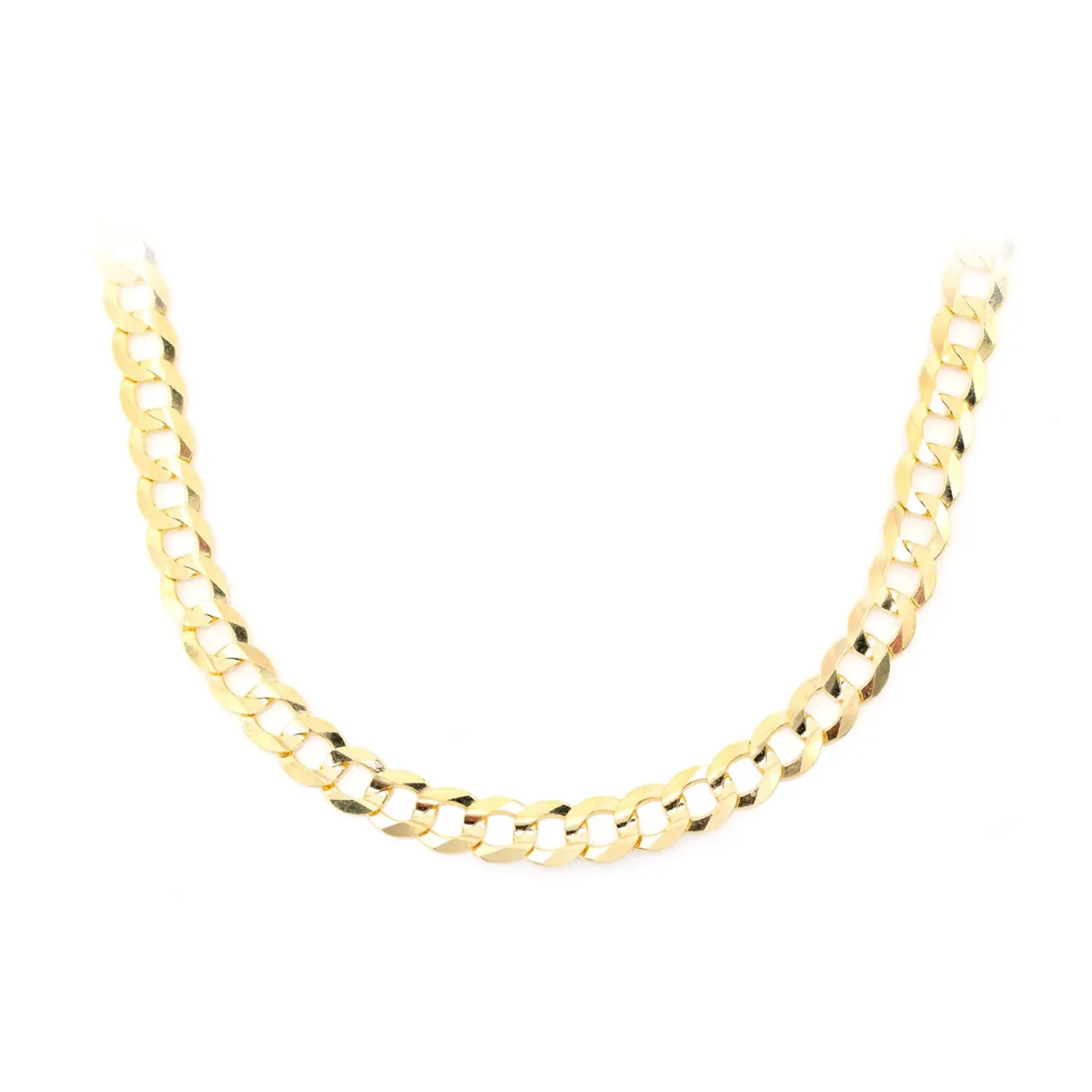 For Him Flat Curb Gold Chain in 5.5mm / Yellow Gold / 22" – Chain