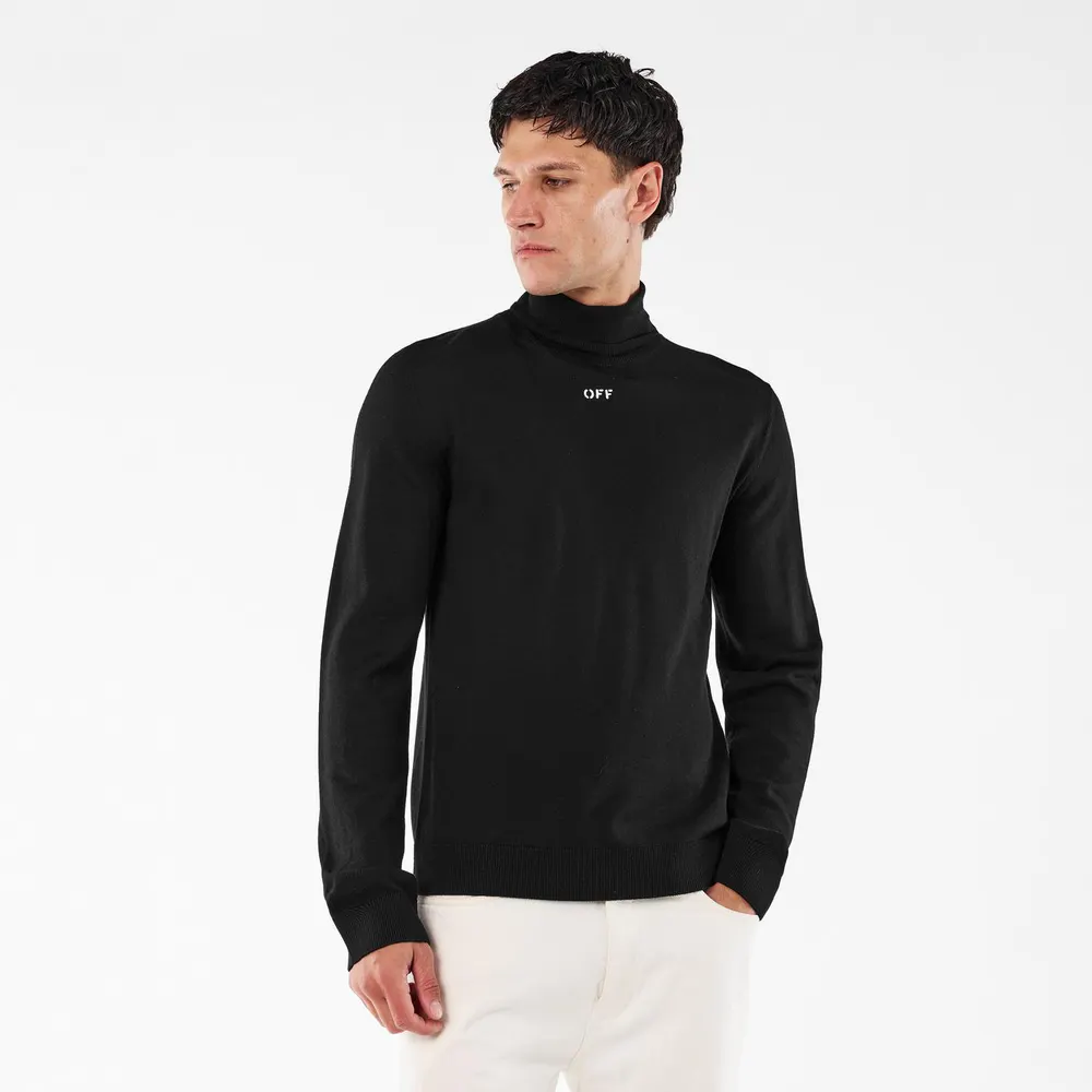 Off White Men's Knitted Top in Black/White, additional product view 3